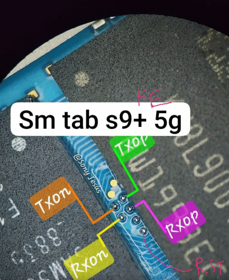 Samsung Galaxy Tab S9+ 5G UFS ISP Pinout Details